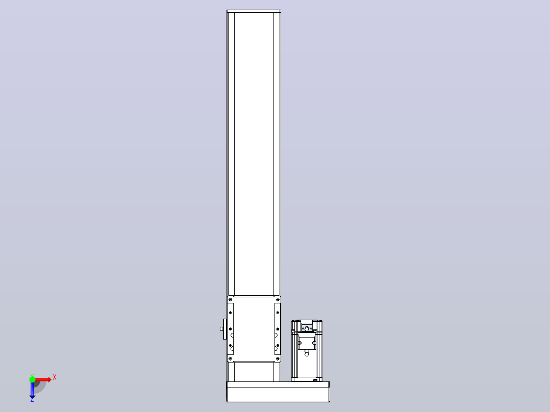 滚珠丝杠直线轴带导轨全封闭TPA-HCR-105D-1610C-L500-MR-Y-P40-N3俯视图