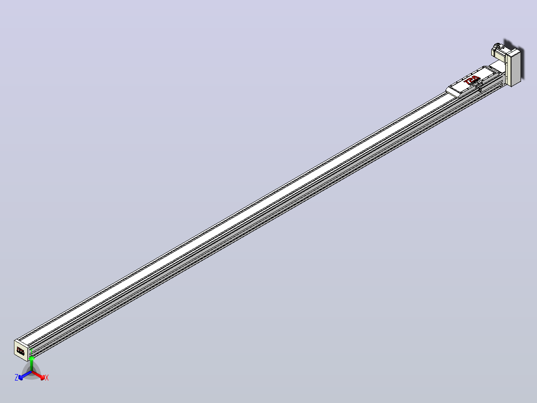 伺服电机集成皮带传动直线执行器TPA-OCB-120-224-L3650-LU-P75-N3主视图