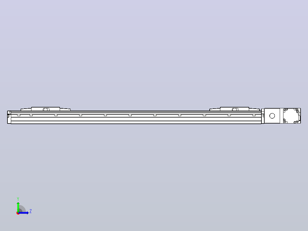 皮带直线轴双滑块型TPA-GCBS-120-P70-L275-QR-M20-N3左视图