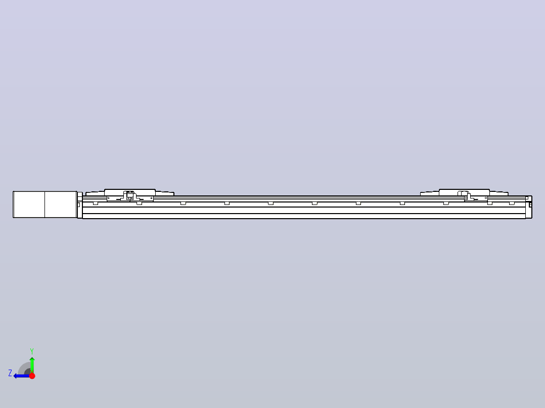 皮带直线轴双滑块型TPA-GCBS-120-P70-L275-QR-M20-N3右视图