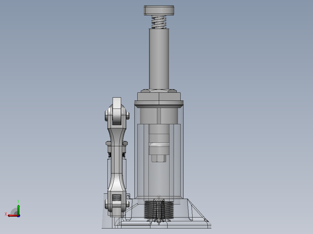 重载液压千斤顶(SW+CAD)后视图