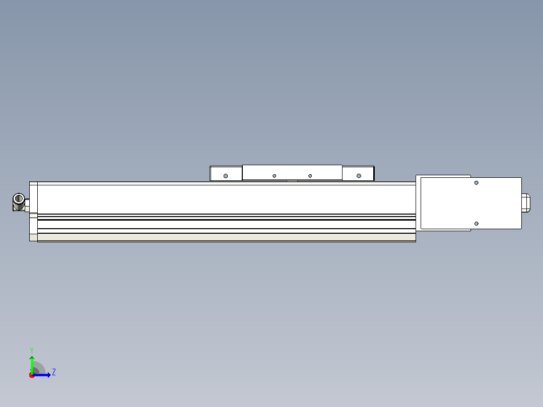 MCB17无尘皮带滑台[MCB17-L40-200-L-P40-C3]左视图