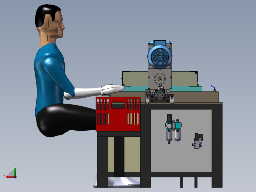 多轴钻孔机3D图纸H677 F754后视缩略图