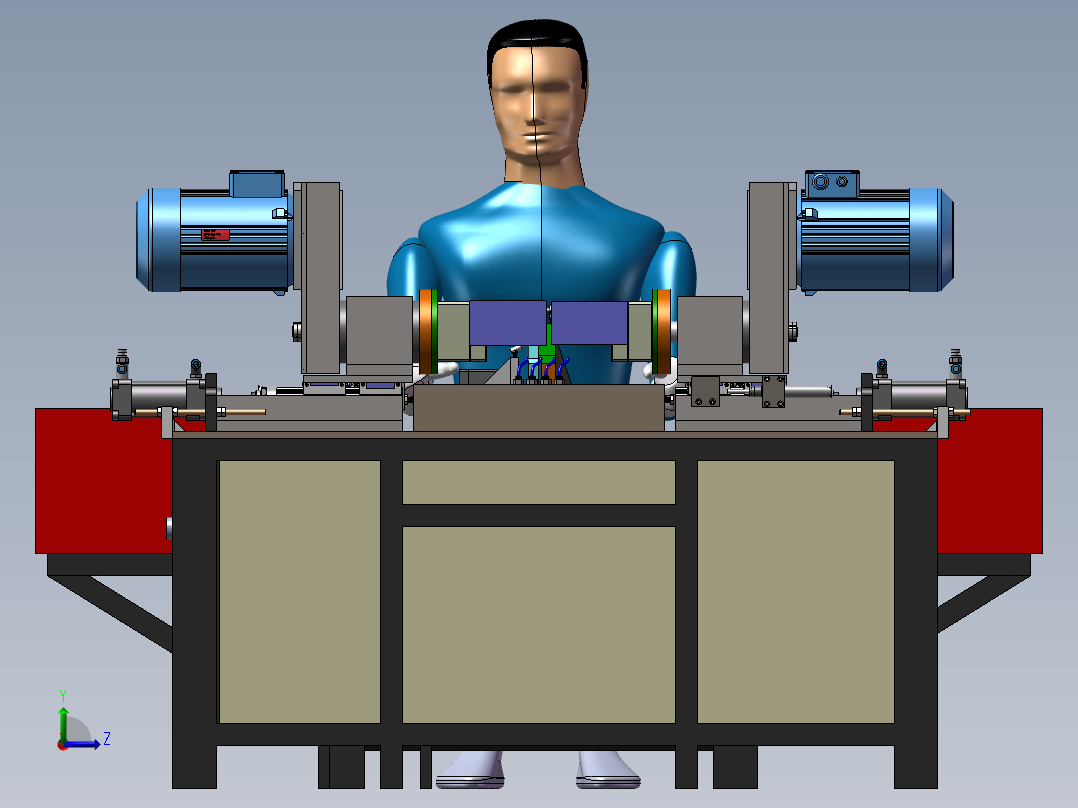 多轴钻孔机3D图纸H677 F754左视图