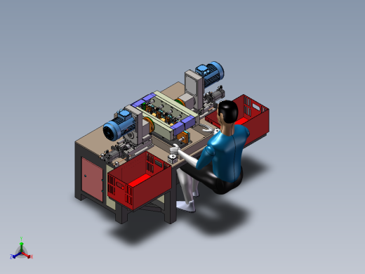 多轴钻孔机3D图纸H677 F754正等轴测缩略图