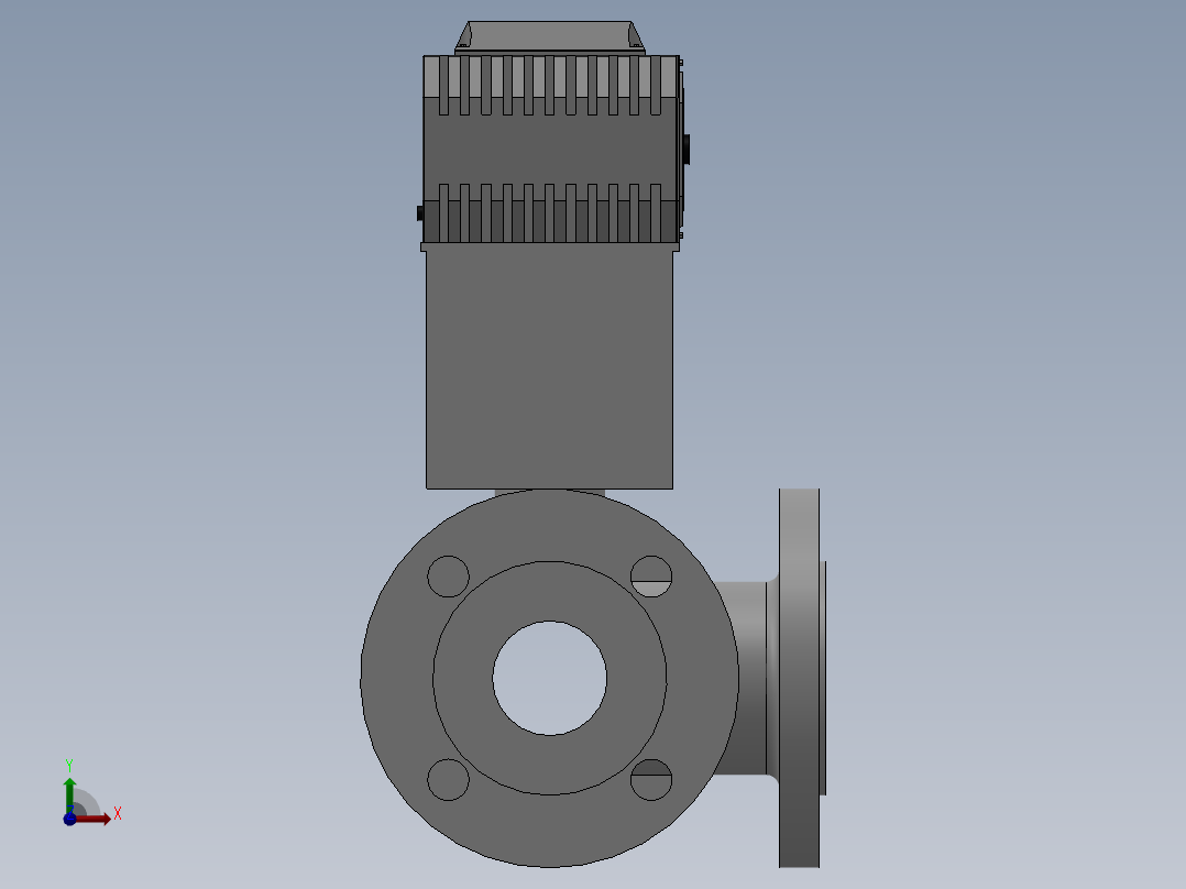 法兰电动三通球阀-316L DN25-DN200左视图