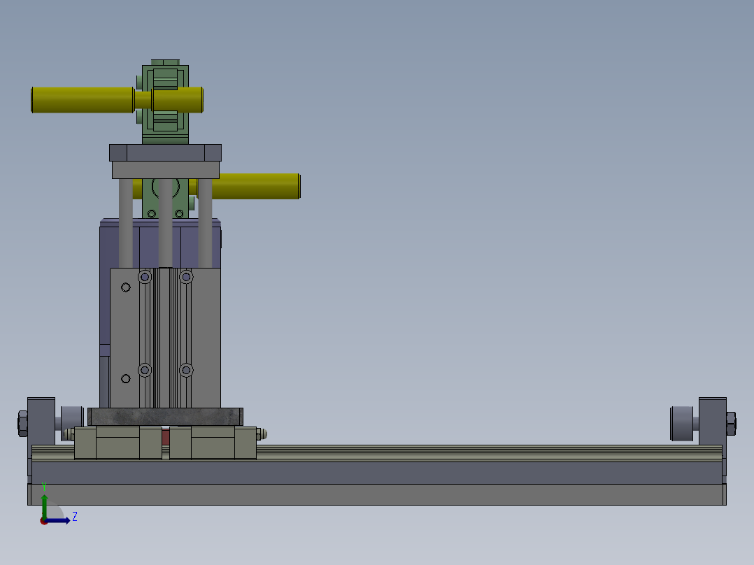 移动送棒料模组左视图