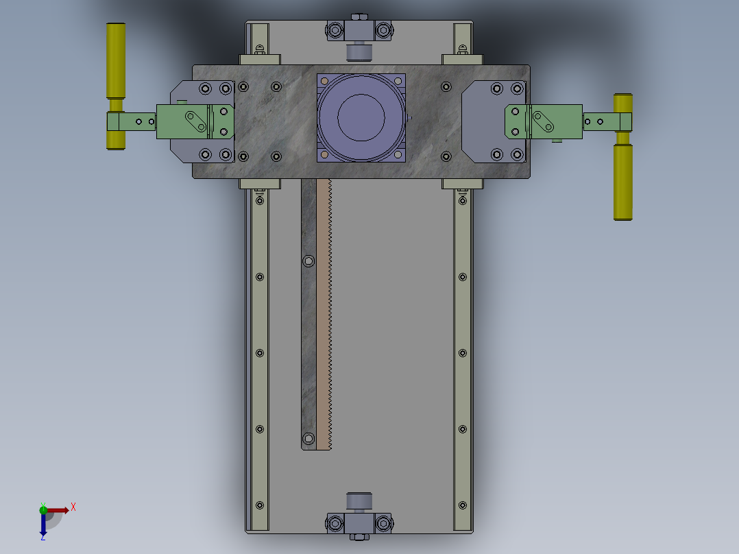 移动送棒料模组俯视图