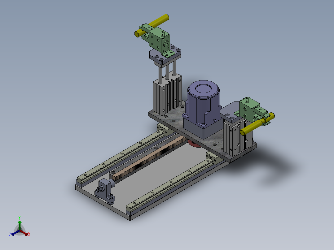 移动送棒料模组正等轴测图