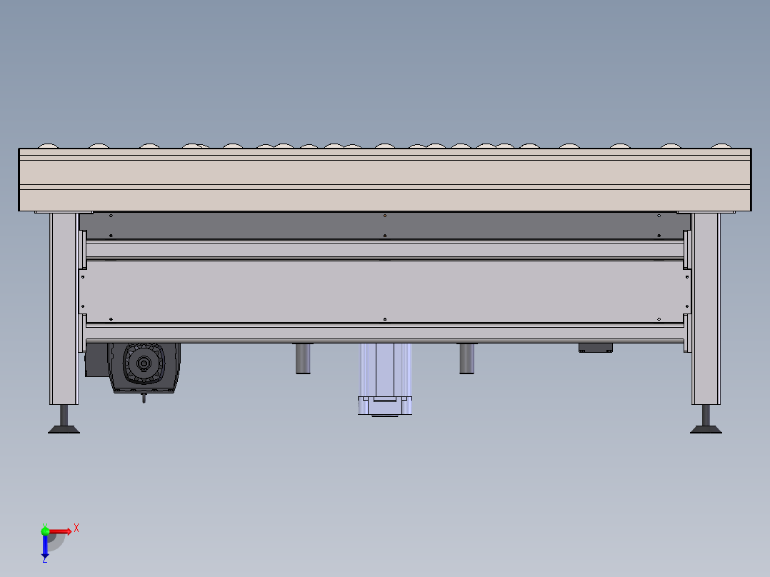 顶升旋转输送线90度旋转滚筒输送线俯视图