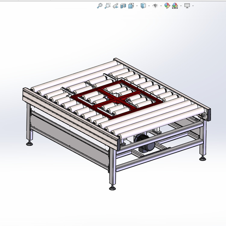 顶升旋转输送线90度旋转滚筒输送线