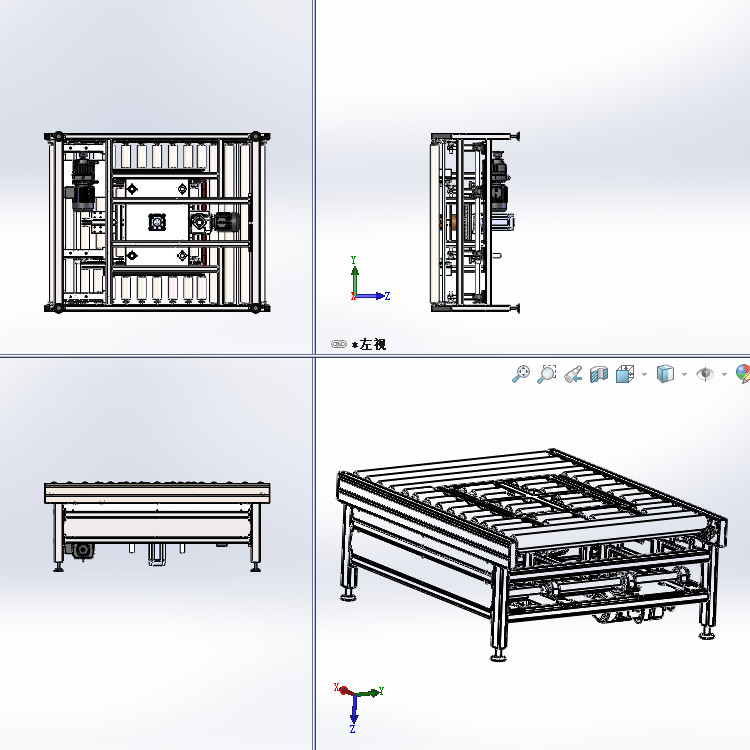 顶升旋转输送线90度旋转滚筒输送线