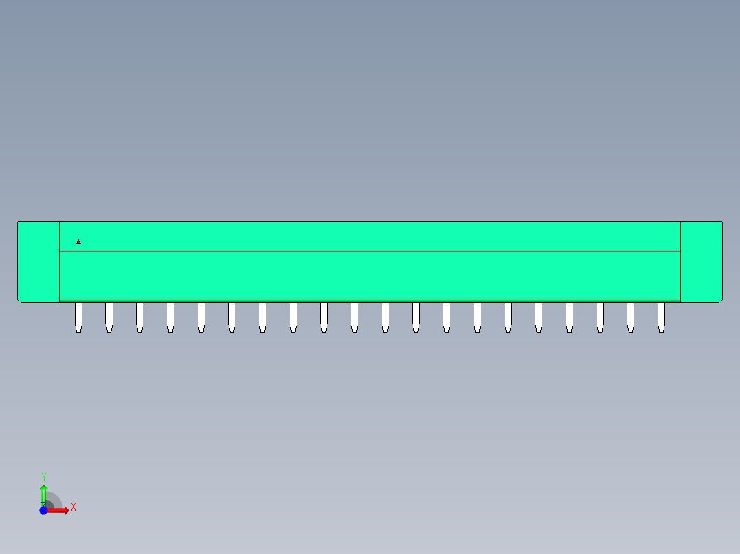 DEGSON 15EDG（公头） 3.5mm 螺钉锁紧，插拔式接线端子 FullPack-15EDGVM-3.5-20P-14-00AH前视图