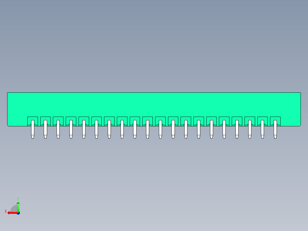 DEGSON 15EDG（公头） 3.5mm 螺钉锁紧，插拔式接线端子 FullPack-15EDGVM-3.5-20P-14-00AH后视图