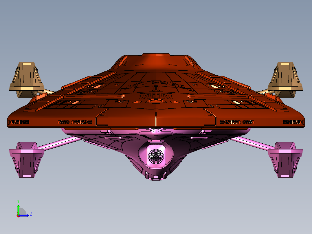 星际巡洋舰护盾左视图