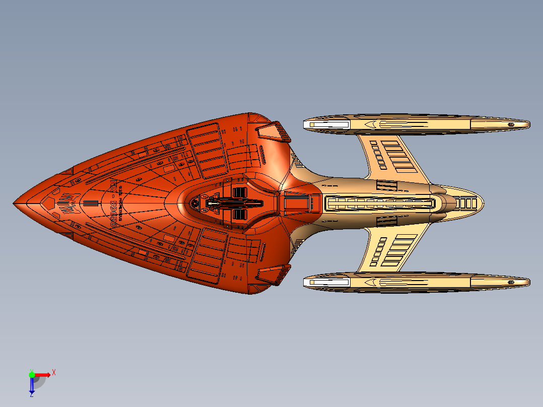 星际巡洋舰护盾俯视图
