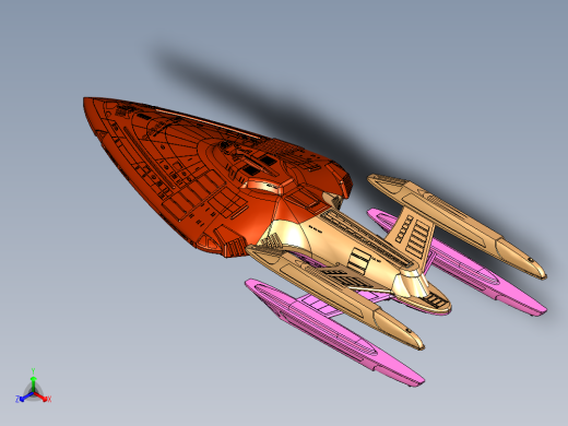 星际巡洋舰护盾正等轴测缩略图