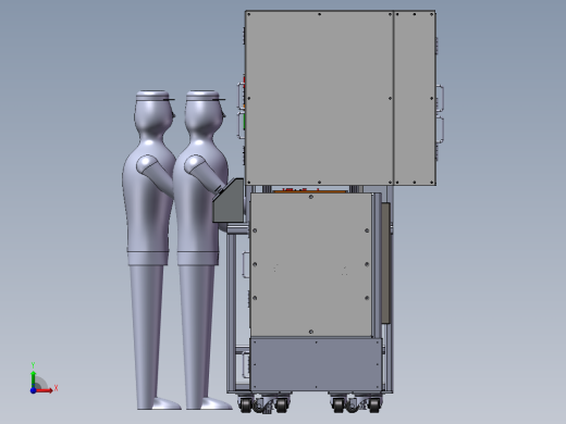 自动化生产线3D模型前视缩略图