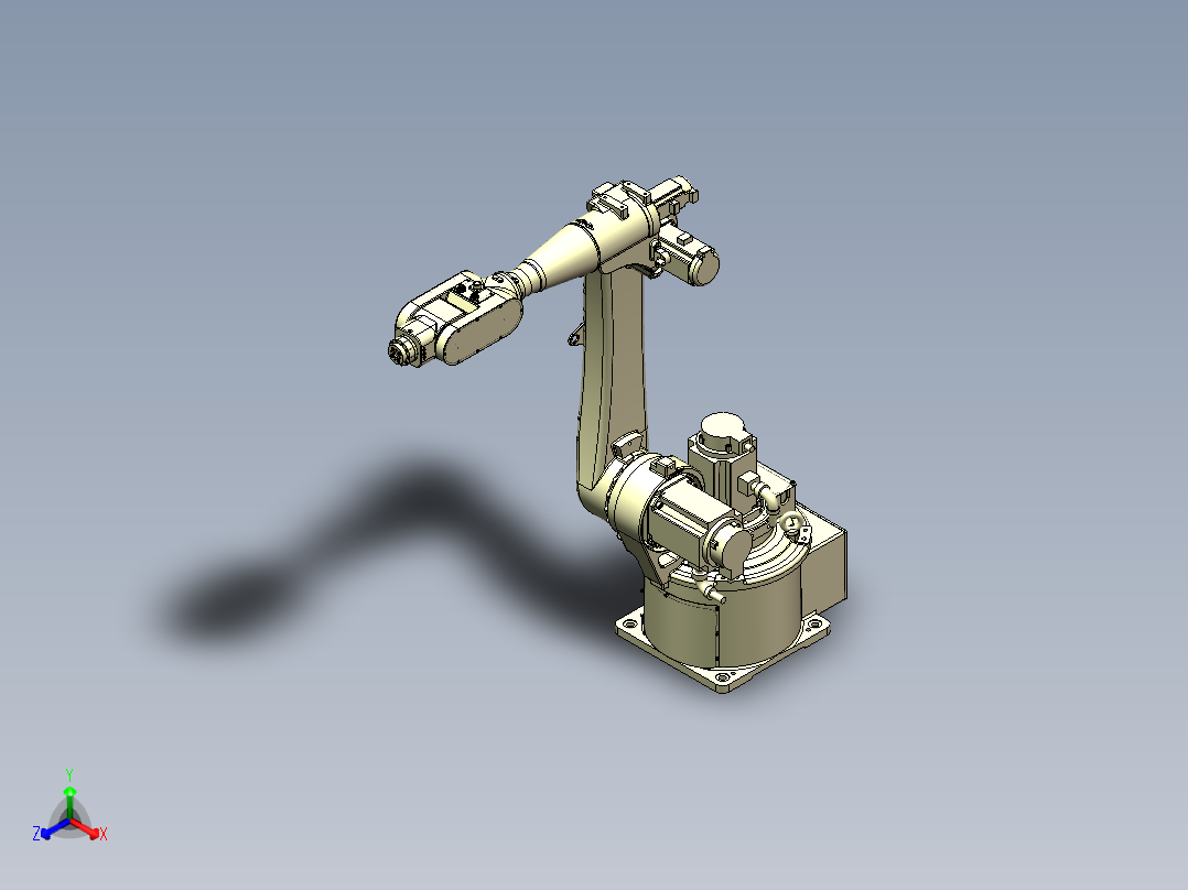 自设计1.6M臂长六轴机器人三维SW模型