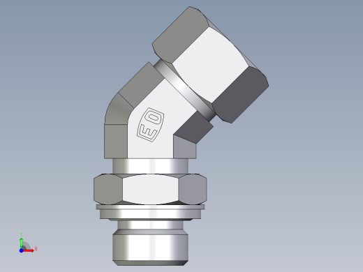 卡套式工业通用硬管接头EO_Adjustable_locknut_45_deg_elbow_VEE15ZLRCF前视缩略图