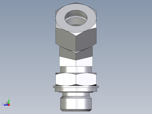 卡套式工业通用硬管接头EO_Adjustable_locknut_45_deg_elbow_VEE15ZLRCF右视缩略图