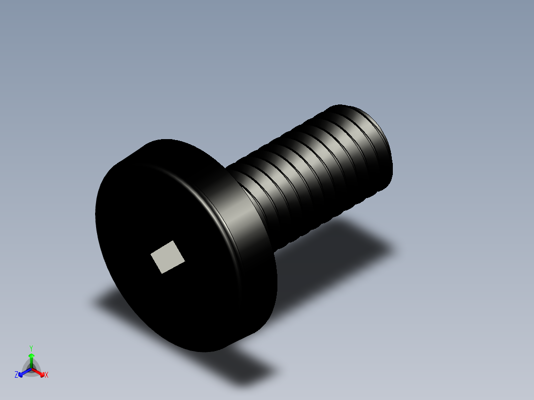M5、M4、M3和M2的十字螺钉主视图