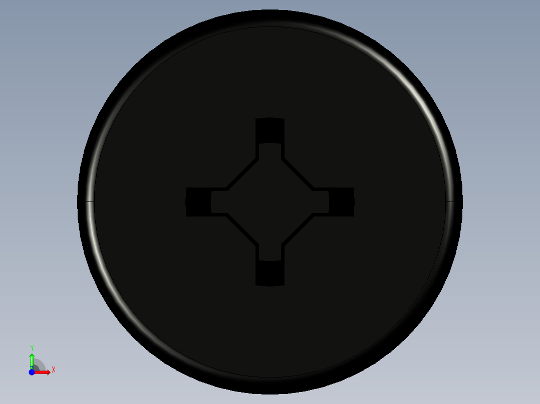 M5、M4、M3和M2的十字螺钉前视图