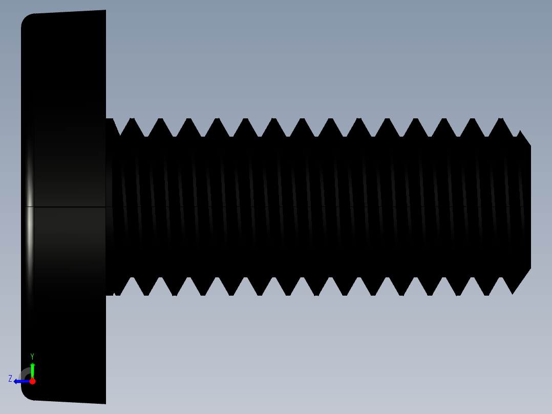 M5、M4、M3和M2的十字螺钉右视图