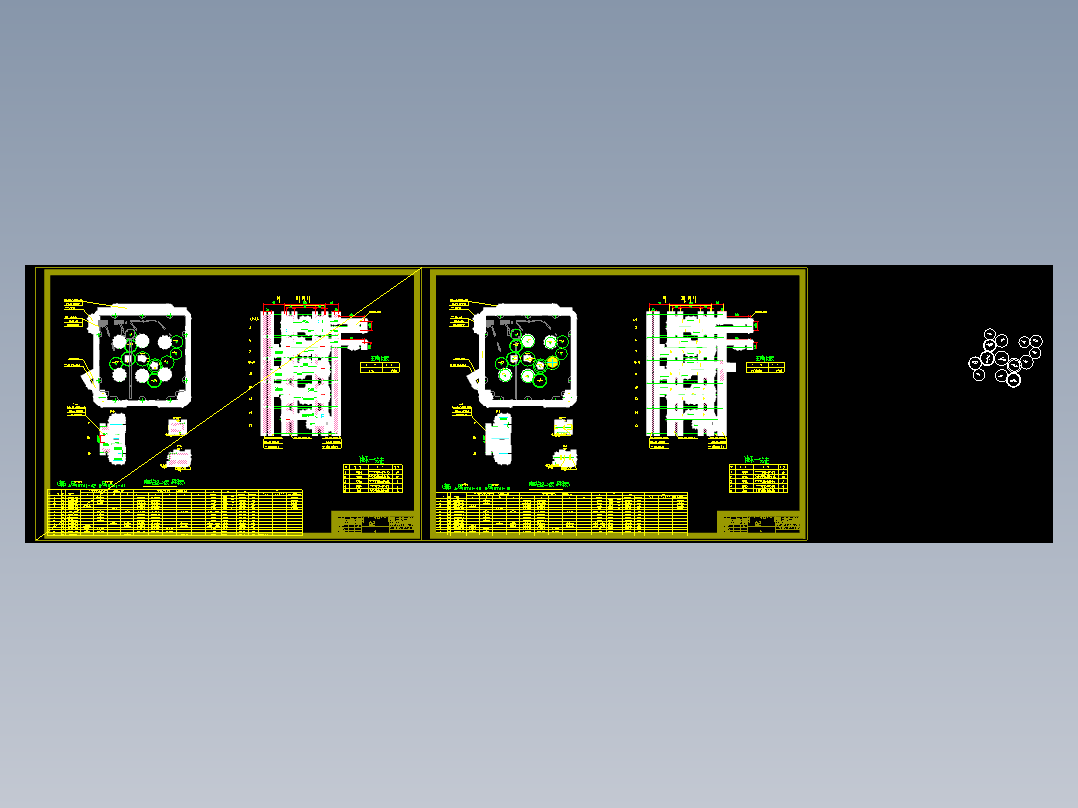 汽车某变速箱上箱盖钻底面孔组合机床（6个8.5孔）CAD软件打开