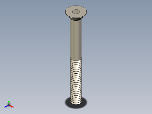 紧固件-STEP 0.2500 Allen Flathead