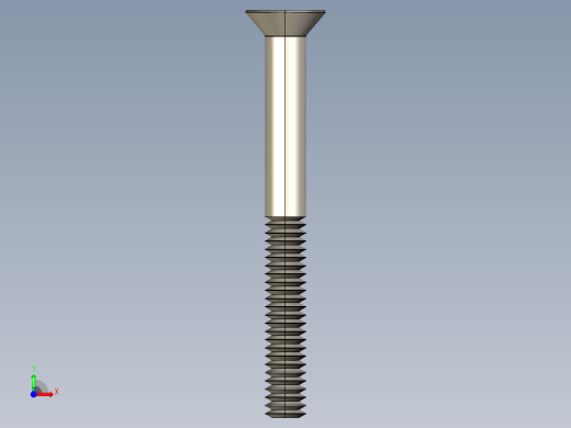 紧固件-STEP 0.2500 Allen Flathead前视缩略图