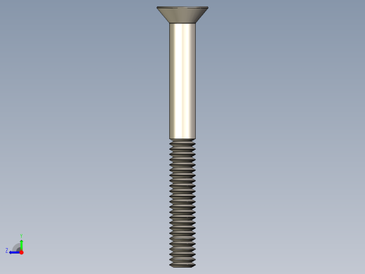 紧固件-STEP 0.2500 Allen Flathead右视缩略图