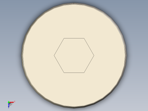 紧固件-STEP 0.2500 Allen Flathead俯视缩略图