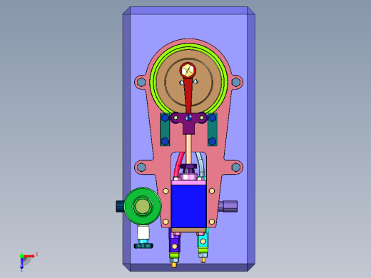 单缸卧式蒸汽机模型俯视缩略图