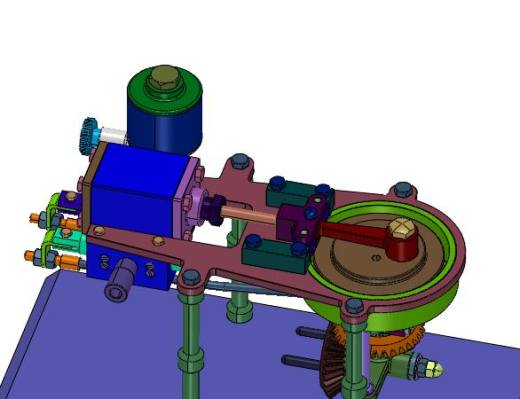 单缸卧式蒸汽机模型缩略图