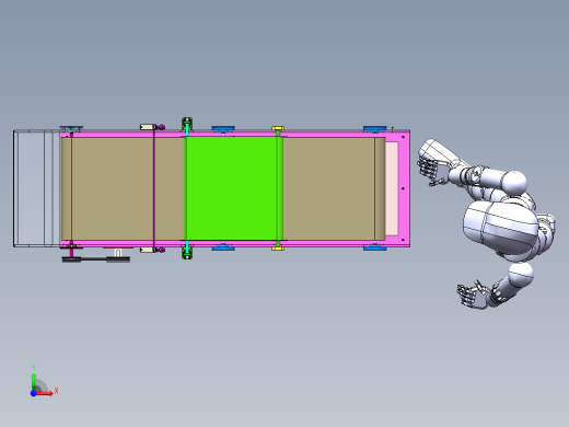 家用小型切菜机设计(1米5长)0427前视缩略图