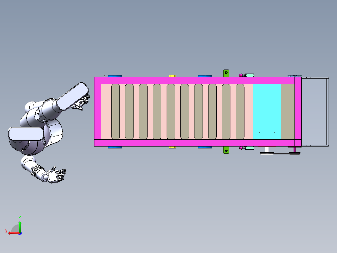 家用小型切菜机设计(1米5长)0427后视图