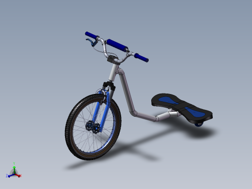 93---滑板自行车三维模型sw2016三维图纸模型设计图纸
