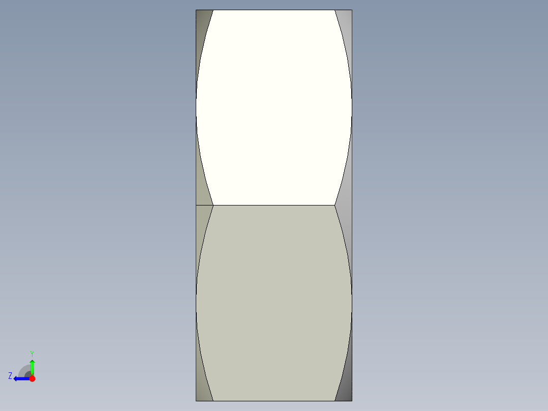 DIN 934 螺母-M2 Nut.STEP右视图