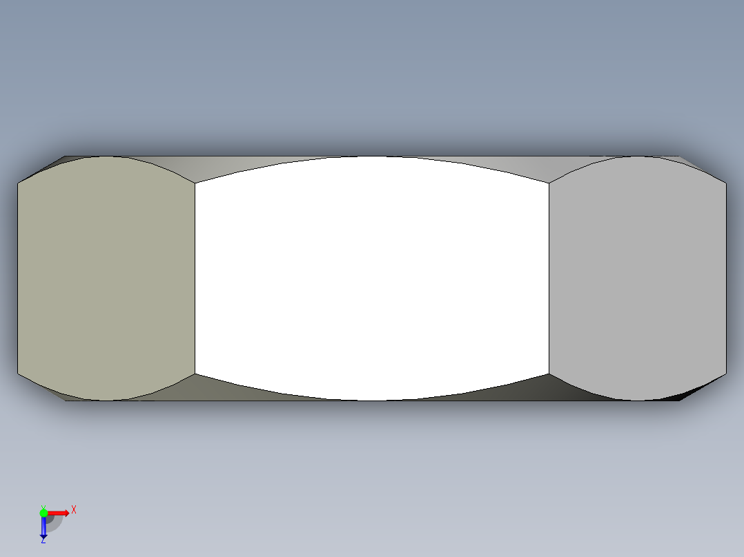 DIN 934 螺母-M2 Nut.STEP俯视图