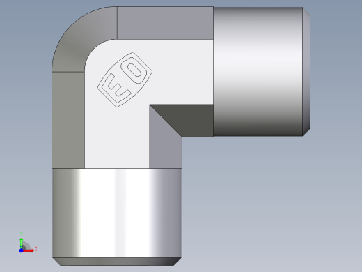 卡套式工业通用硬管接头EO_Union_elbow_W08S71X前视缩略图