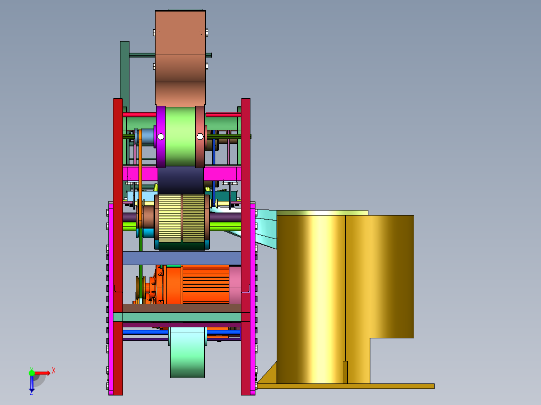 全自动爆竹打结设备俯视图