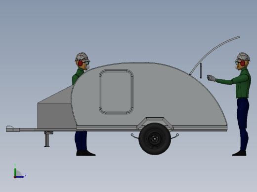 精美拖车模型左视缩略图