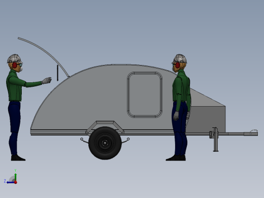 精美拖车模型右视缩略图