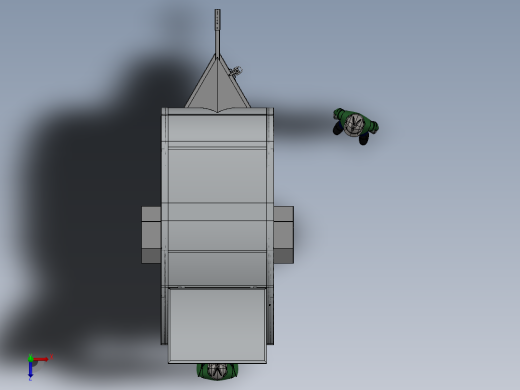 精美拖车模型俯视缩略图