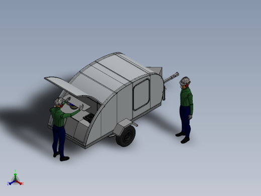 精美拖车模型正等轴测缩略图