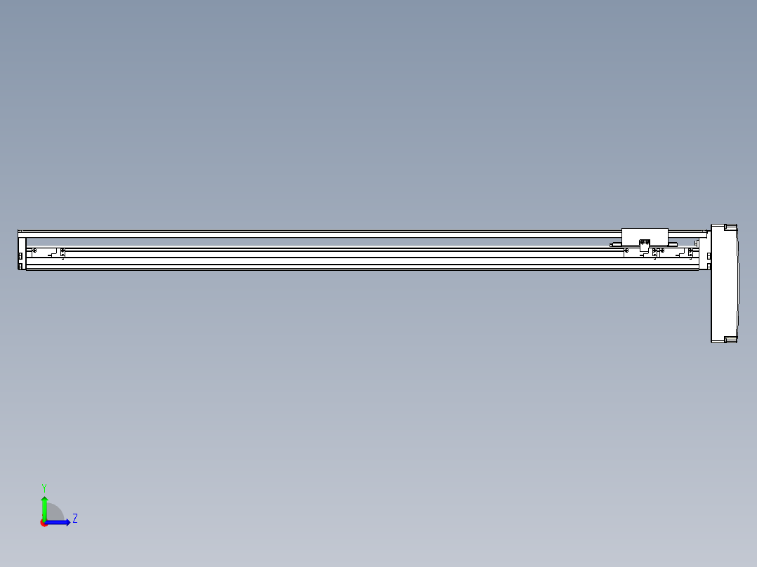 TPA-KNR-86E-1610C-L950A1-MP-BJ86-N3线性模块铝制底座左视图