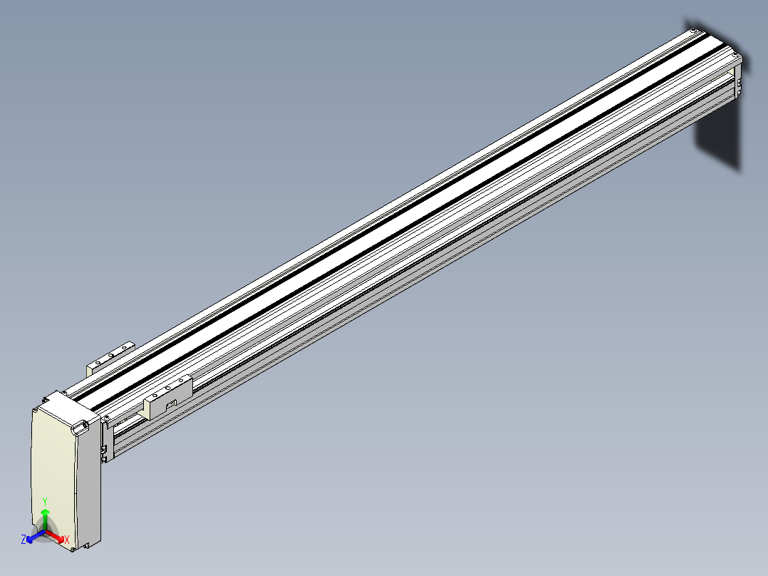 TPA-KNR-86E-1610C-L950A1-MP-BJ86-N3线性模块铝制底座正等轴测图