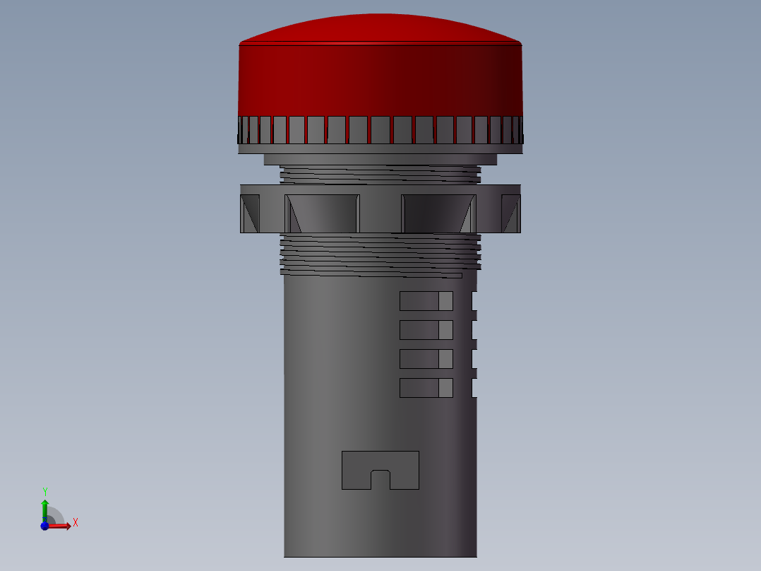 红色指示灯前视图