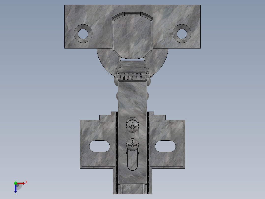 铰链、-铰链furnitur俯视图